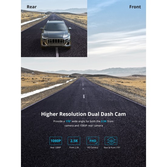 Kingslim D2 Dual Dash Cam