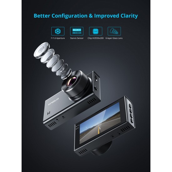 Kingslim D2 Dual Dash Cam