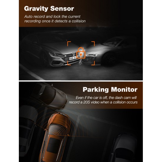 Kingslim D4 4K Dual Dash Cam